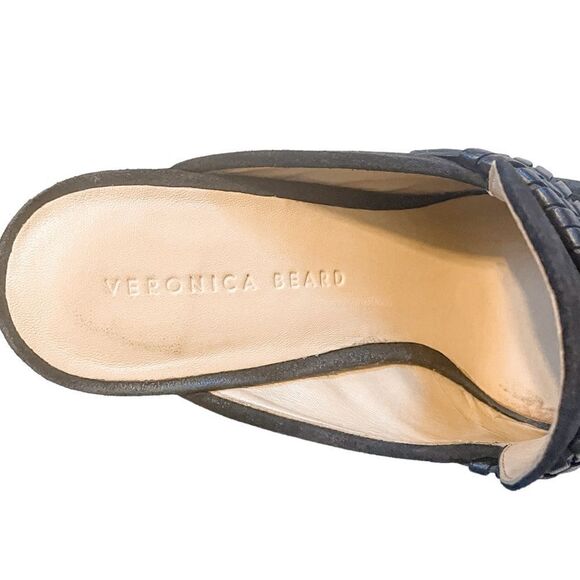 Veronica Beard Delia Studded Mule Clog in Eclipse Suede 9 - Picture 7 of 10